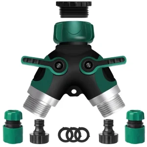 Garden Hose Splitter, 2 Way Hose Tap Connector, Outdoor Double Y Valve Water Tap