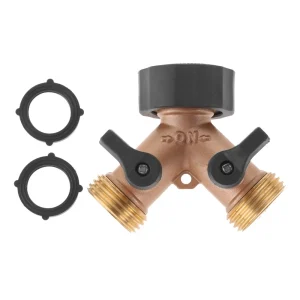 Garden Hose Splitter 2 Way Heavy Duty Brass Garden Hose Connector Tap Splitter