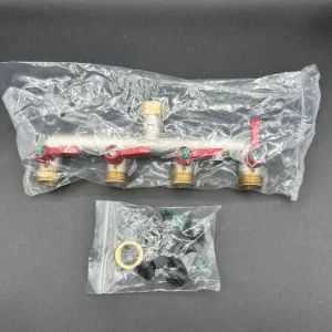 iBamso 4 Way Garden Hose Splitter Heavy Duty Brass 3/4