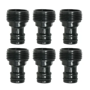 6X Plastic Tap Adaptor Garden Water Hose Pipe Connector Screw 3/4