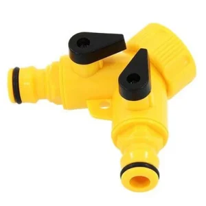 2 Way Garden Double Tap Connector Watering Hose Pipe Splitter CT0751